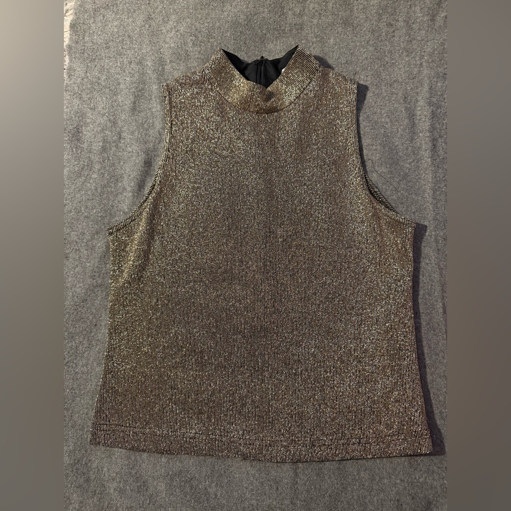 Elegant Metallic Sleeveless Tank Top